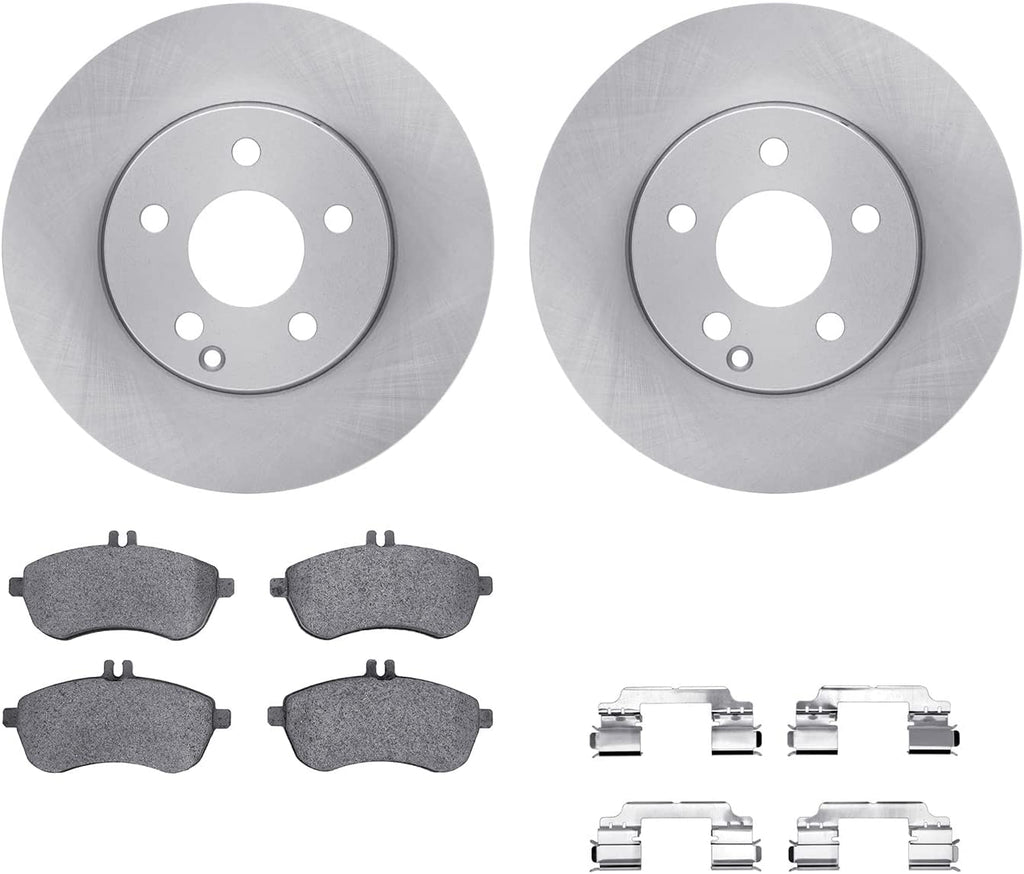 Front Brake Rotors with 5000 Advanced Brake Pads Includes Hardware 6512-63424