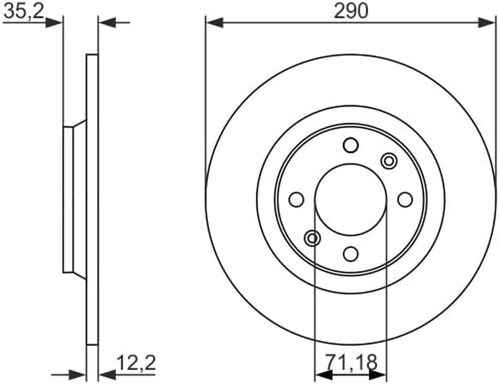 Brake Disc Carbon Full 290Mm 10Mm 71.1Mm Fits CITROEN Ds4 PEUGEOT 3008 2009-