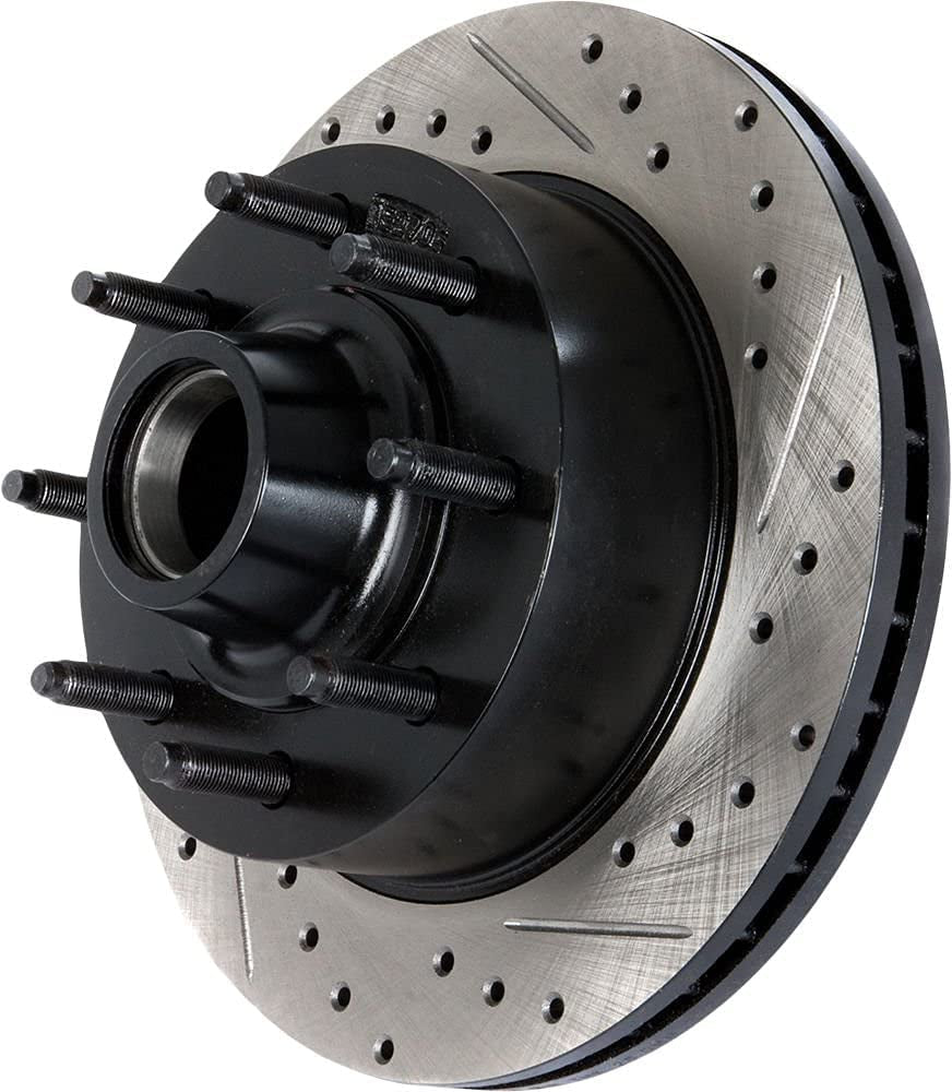 Stoptech 127.45048R Cross Drilled Slotted Disc Brake Rotor
