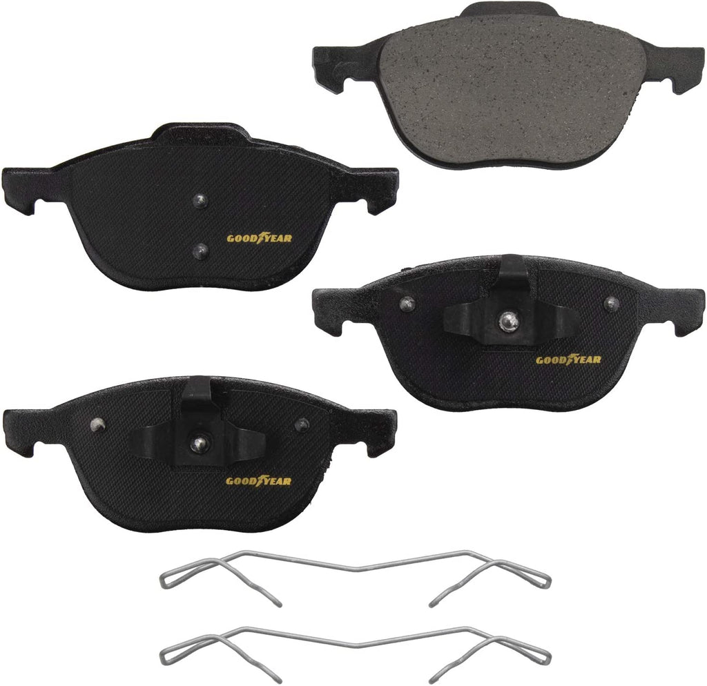 GYD1044 Premium Ceramic Automotive Front Disc Brake Pads Set Vehicle Replacement Part for Fiat Strada, Ford C-Max, Ecosport, & More