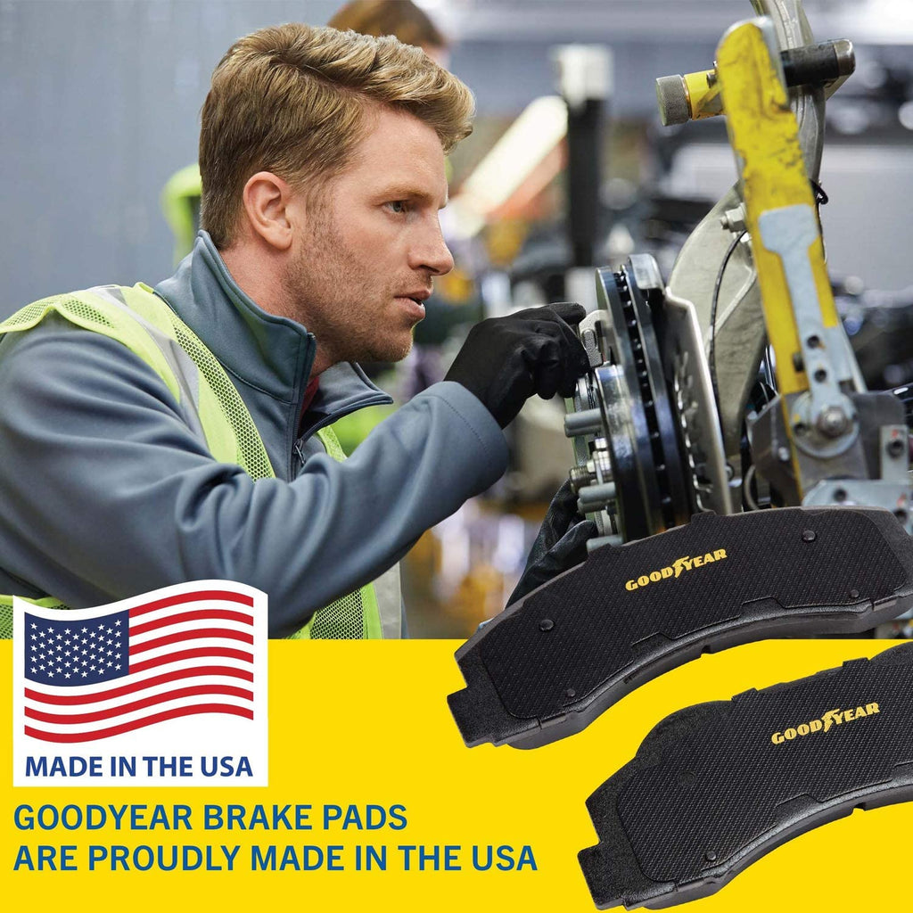 GYD1092 Carbon Ceramic Automotive Front Disc Brake Pads Set Vehicle Replacement Part for Cadillac Escalade, Escalade: ESV & EXT & More