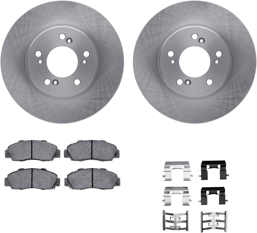 Front Brake Rotors with 5000 Advanced Brake Pads Includes Hardware 6512-58037