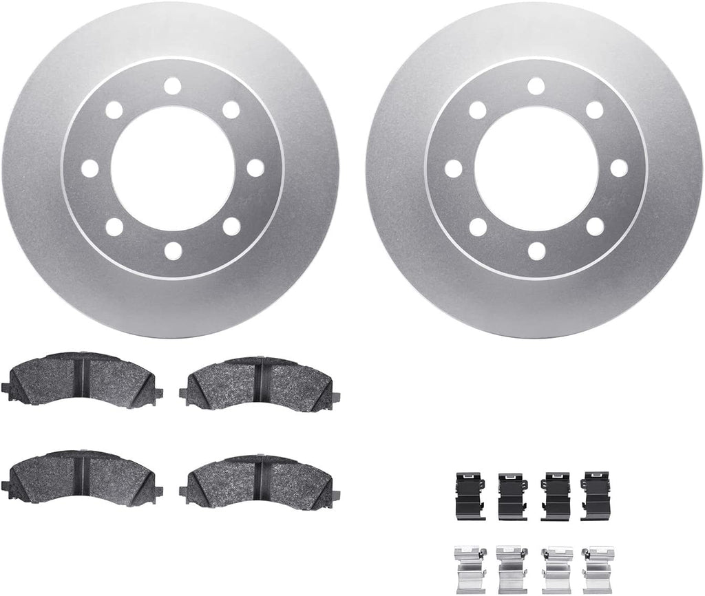 Front Geospec Brake Rotors with 5000 Advanced Brake Pads Includes Hardware 4512-40150