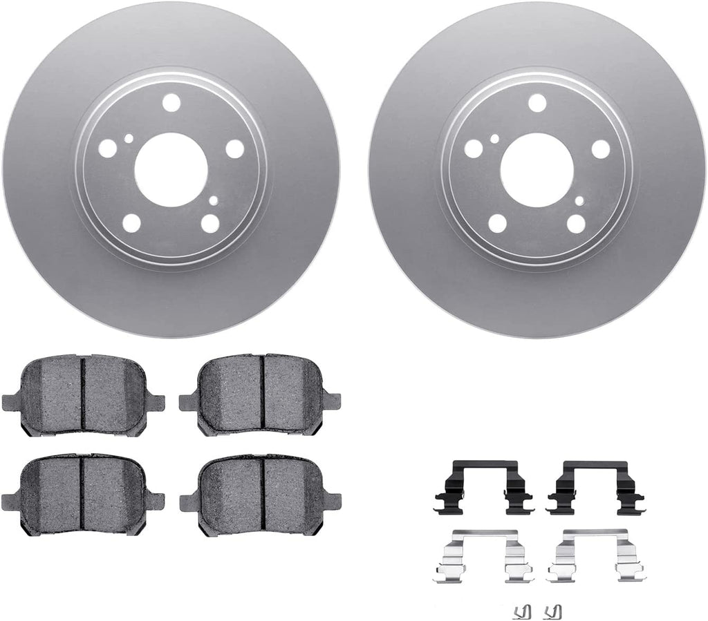 Front Geospec Brake Rotors with 5000 Advanced Brake Pads Includes Hardware 4512-76108