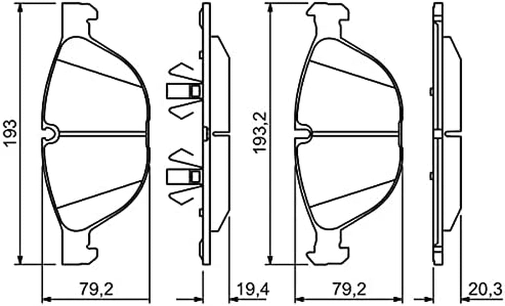 Disc Brake Pads SET Front Axle Compatible with X5 X6 F16 F15 E72 E71 E70 2007-