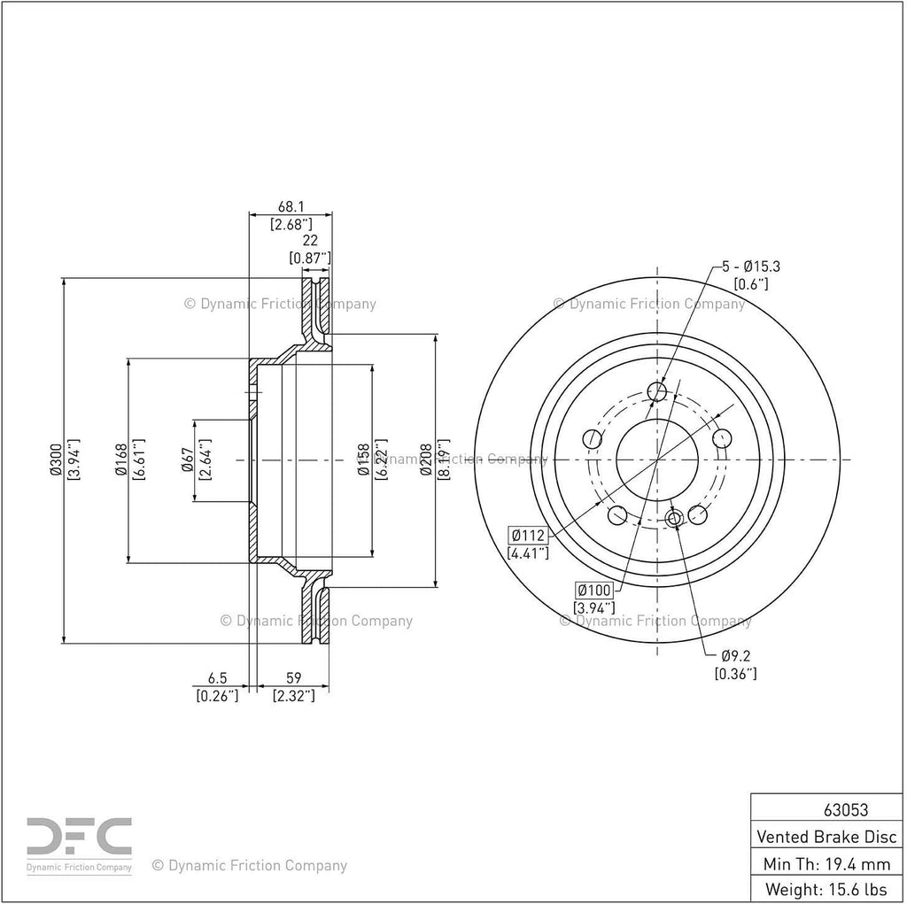 Rear  GEOSPEC Coated Brake Rotor 604-63053 (1)
