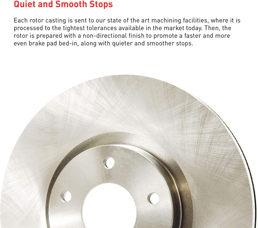 Front Brake Rotors with 5000 Advanced Brake Pads Includes Hardware 6512-03211