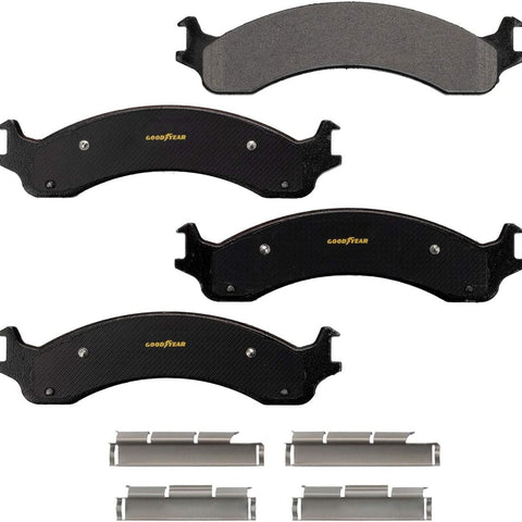 GYD821 Premium Carbon Ceramic Automotive Front Disc Brake Pads Set Vehicle Replacement Part for Dodge Ram 2500, 3500, and 4000