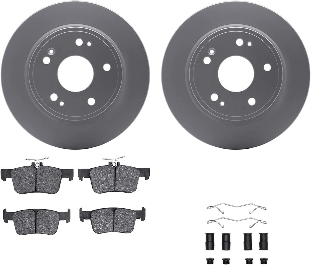 Rear Geospec Brake Rotors with 5000 Advanced Brake Pads Includes Hardware 4512-59209