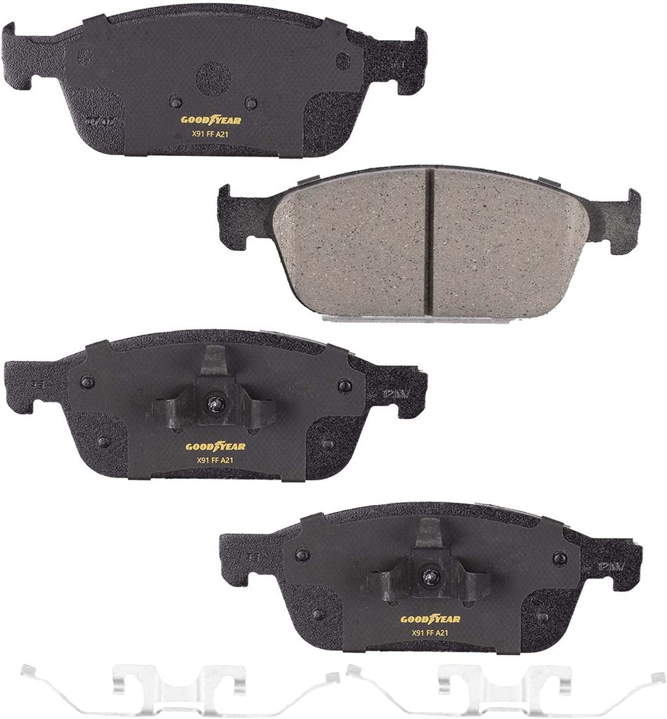 Premium Front Brake Pads for Ford Escape Focus Transit Connect Goodyear D1645