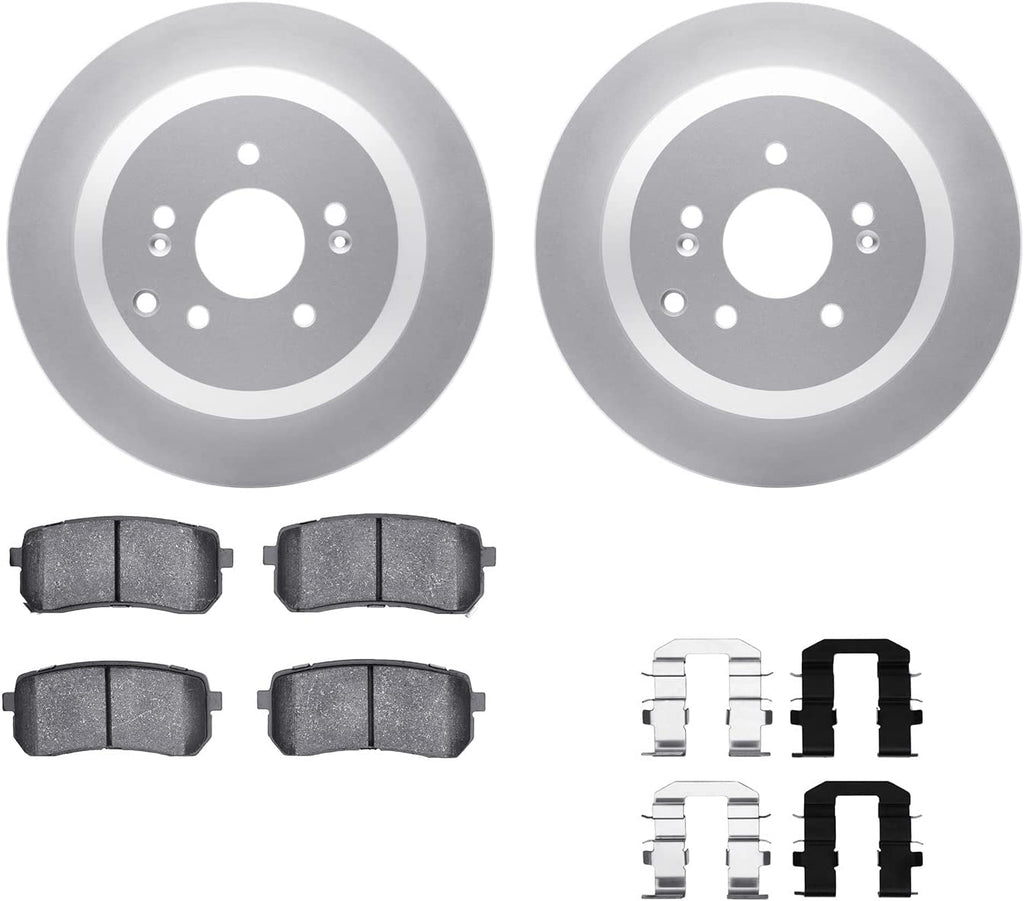 Rear Geospec Brake Rotors with 5000 Advanced Brake Pads Includes Hardware 4512-03171
