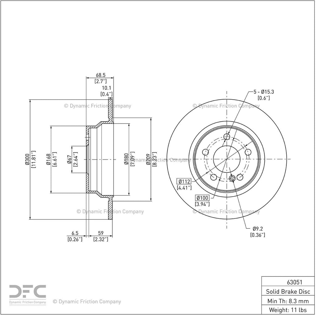 Rear  GEOSPEC Coated Brake Rotor 604-63051 (1) for 2003-2009 Mercedes-Benz E320, 2004-2006 Mercedes-Benz E500, 2006 Mercedes-Benz E350, 2007 Mercedes-Benz E280, 2014-2016