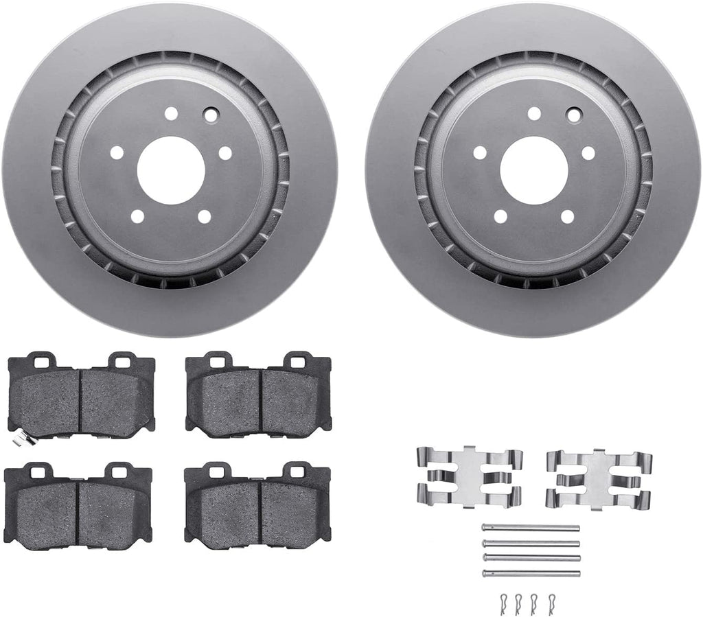 Rear Geospec Brake Rotors with 5000 Advanced Brake Pads Includes Hardware 4512-68023