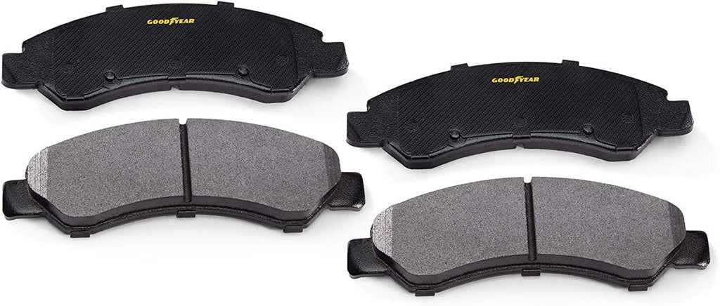 GYD1033 Premium Ceramic Automotive Rear Disc Brake Pads Set Bundle with  2 Pack 214580GY Truck and SUV Premium Antiox Coated Rear Brake Rotor