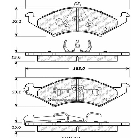 Centric Parts 102.04210 C-Tek Standard Metallic Brake Pad