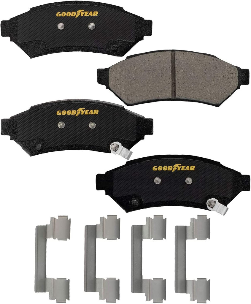 GYD1075 Premium Ceramic Automotive Front Disc Brake Pads Set Replacement Part for Buick Allure, Lacrosse, Pontiac Grand Prix, & More