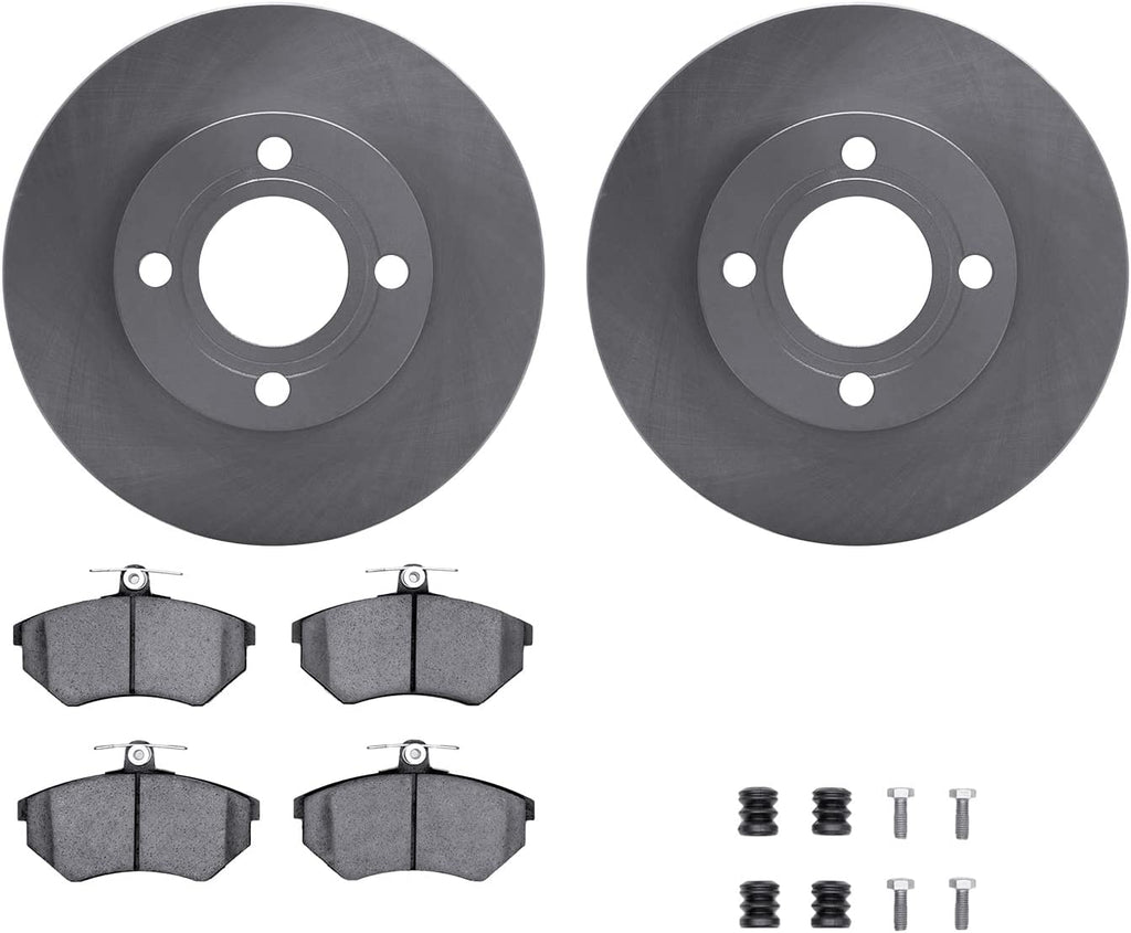 Front Brake Rotors with 5000 Advanced Brake Pads Includes Hardware 6512-73121