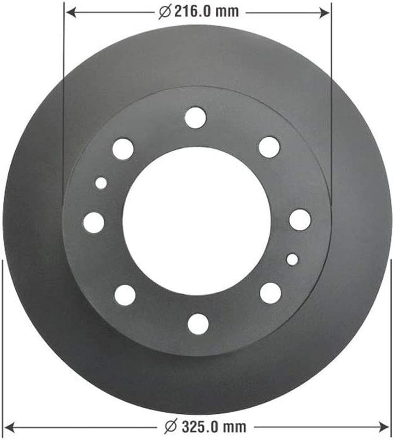 GYD1092 Automotive Carbon Ceramic Truck and SUV Front Brake Pads and 2144036GY Antiox Automotive Vehicle Vented Front Brake Rotor (2 Pack)