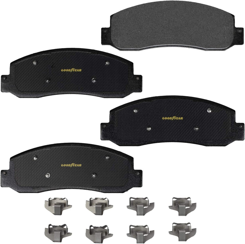 Front Brake Rotors & Carbon-Ceramic Pads for 2005-2012 Ford F250 F350 Super Duty
