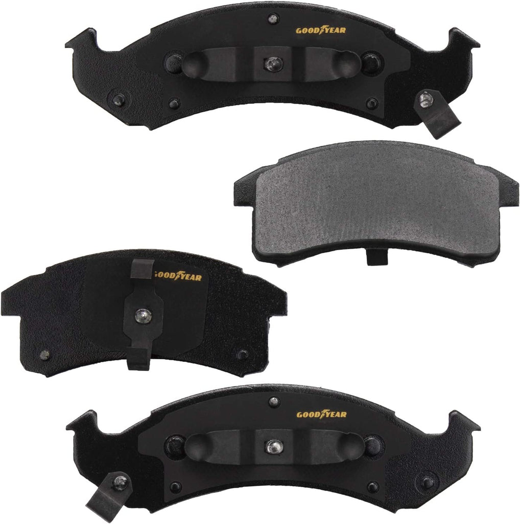 GYD623 Premium Semi Metallic Automotive Vehicle Front Brake Pads and 214468GY Premium Antiox Automotive Vehicle Front Brake Rotor (2 Pack)