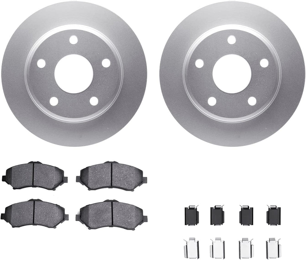 Front Geospec Brake Rotors with Ultimate Duty Performance Brake Pads Includes Hardware 4412-40017