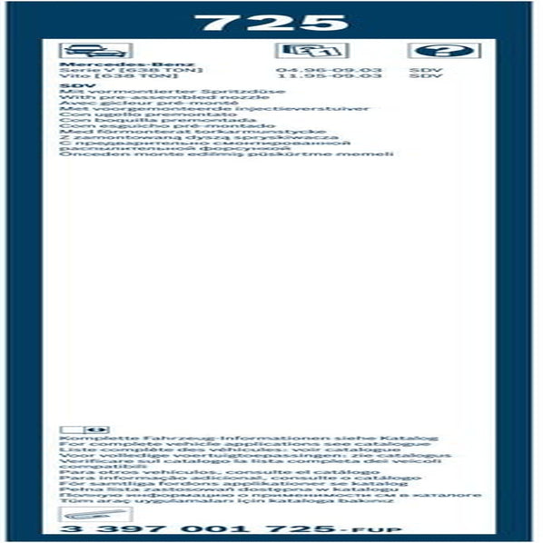 Wiper Blade Twin 725, Length: 650Mm/550Mm – Set of Front Wiper Blades