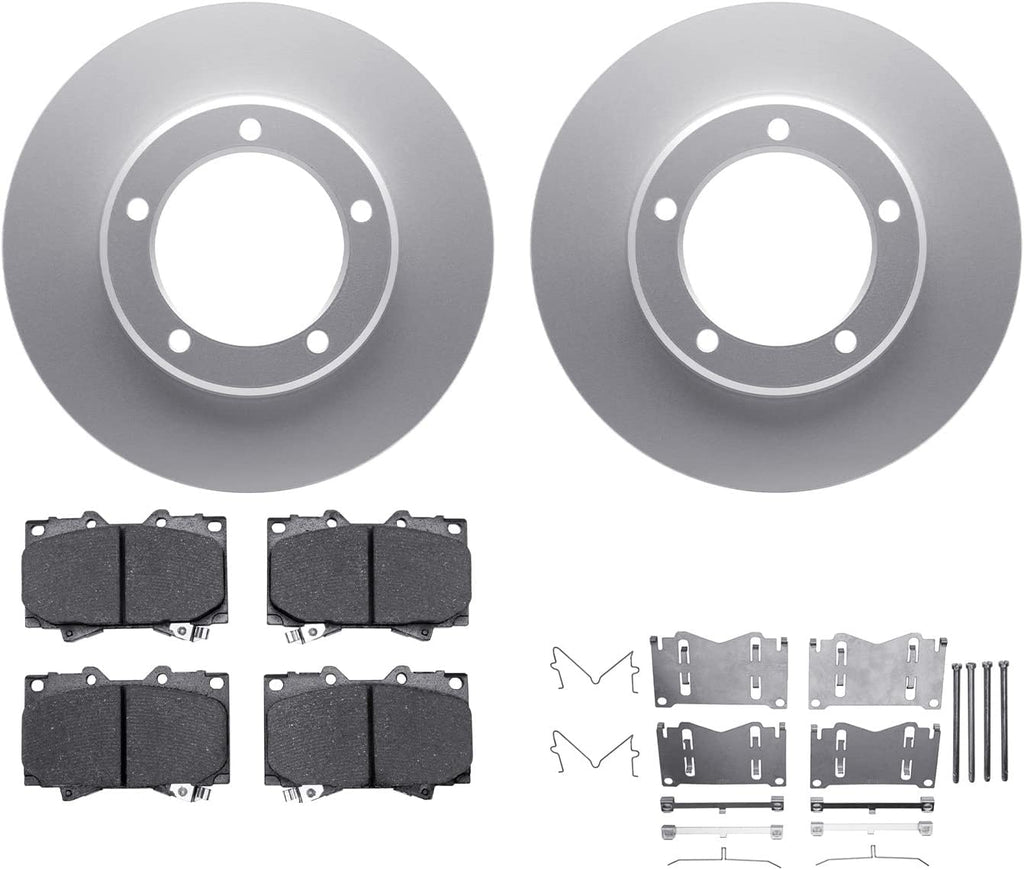 Front Geospec Brake Rotors with 5000 Advanced Brake Pads Includes Hardware 4512-76159