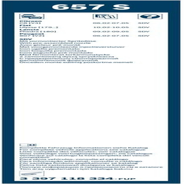 657S Set of Wiper Blades