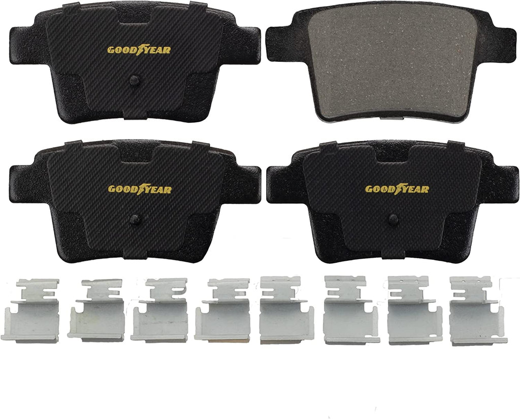 Rear Brake Rotors Ceramic Pads Kit for Ford Taurus Mercury Sable & More Goodyear