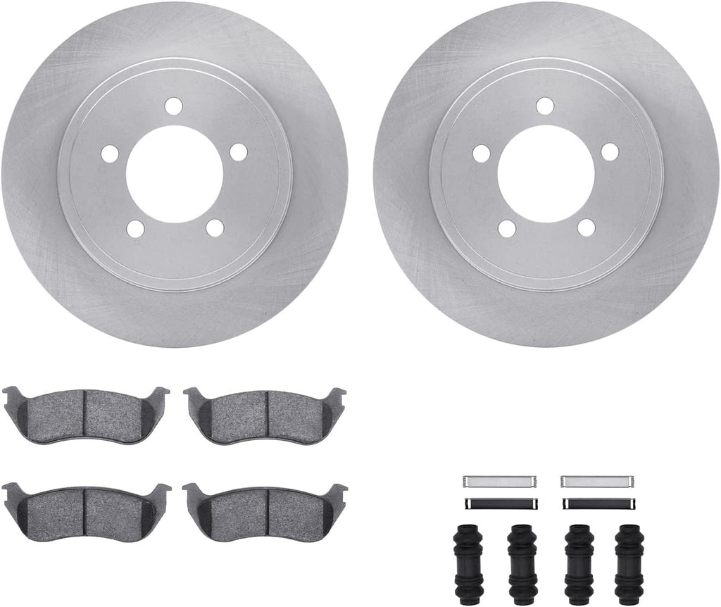 Rear Brake Rotors with Heavy Duty Brake Pads Includes Hardware 6212-54016