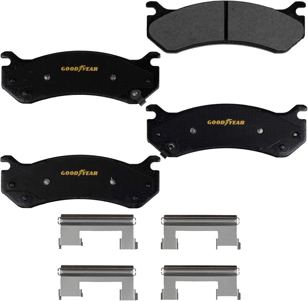 GYD785 Automotive Carbon Ceramic Truck and SUV Front Brake Pads and 2144036GY Antiox Automotive Vehicle Vented Front Brake Rotor (2 Pack)