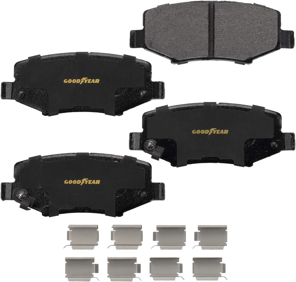 Rear Brake Rotors Carbon-Ceramic Pads for 07-12 Dodge Nitro 08-12 Jeep Liberty