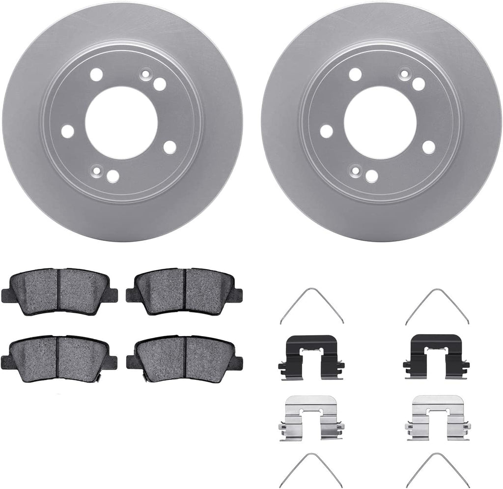 Rear Geospec Brake Rotors with 5000 Advanced Brake Pads Includes Hardware 4512-03148