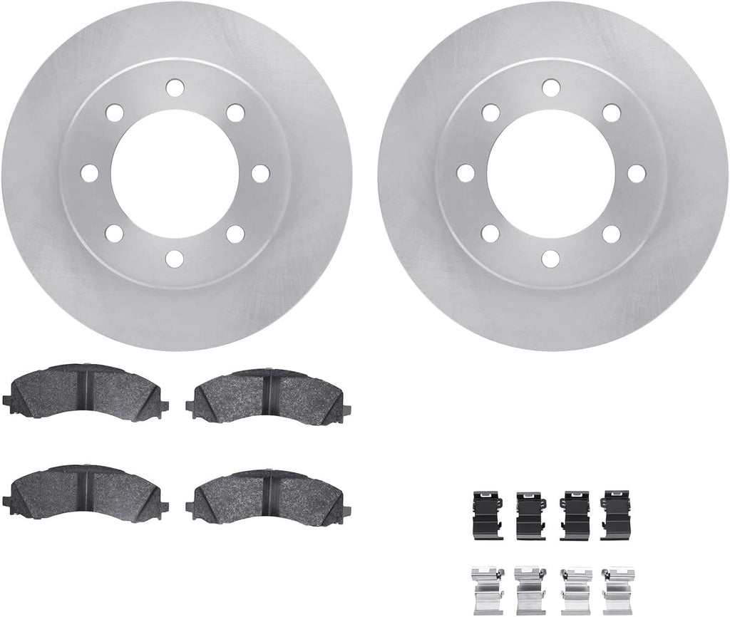 Front Brake Rotors with 5000 Advanced Brake Pads Includes Hardware 6512-40487