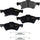 GYD857 Premium Carbon Ceramic Automotive Front Disc Brake Pads Set Vehicle Replacement Part for Chrysler Grand Voyager, Dodge Caravan