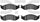 3000 Semi-Metallic Brake Pads 1311-0477-00-Front Set for 1990 Jeep Wagoneer, 1990-1992 Jeep Comanche, 1990-2001 Jeep Cherokee, 1990-2006 Jeep Wrangler, 1993-1998 Jeep Grand