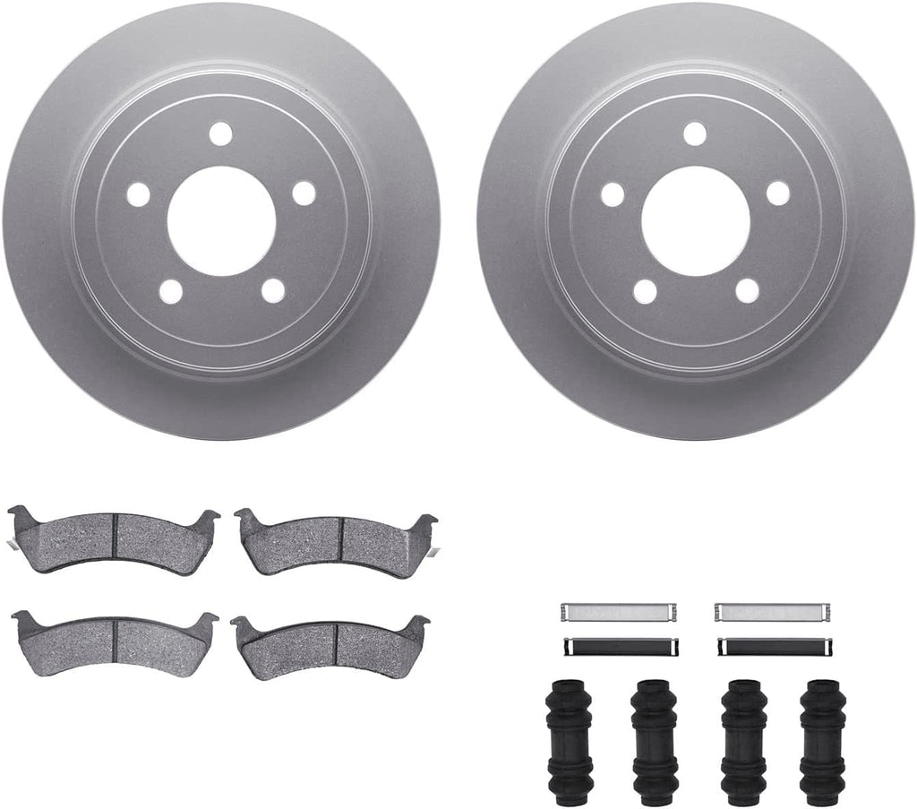 Rear Geospec Brake Rotors with Ultimate Duty Performance Brake Pads Includes Hardware 4412-54045
