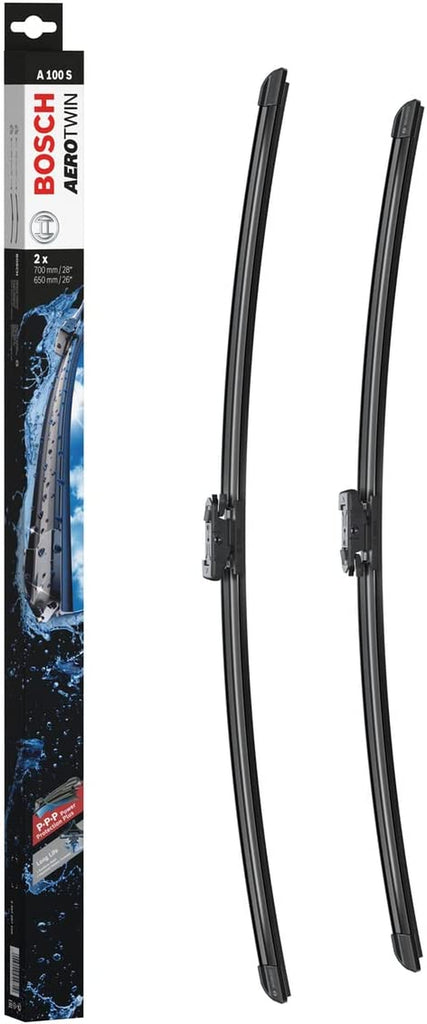 Aerotwin A100S Flat Wiper Blades, Length: 700Mm/650Mm — 1 Pair of Front Brushes