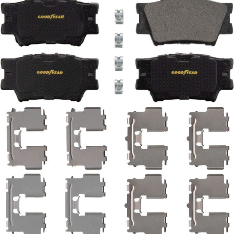 GYD1212 Truck & SUV Carbon Ceramic Rear Disc Brake Pads Set Replacement Part for Lexus Es300H, ES350, Hs250H, Pontiac Vibe & More
