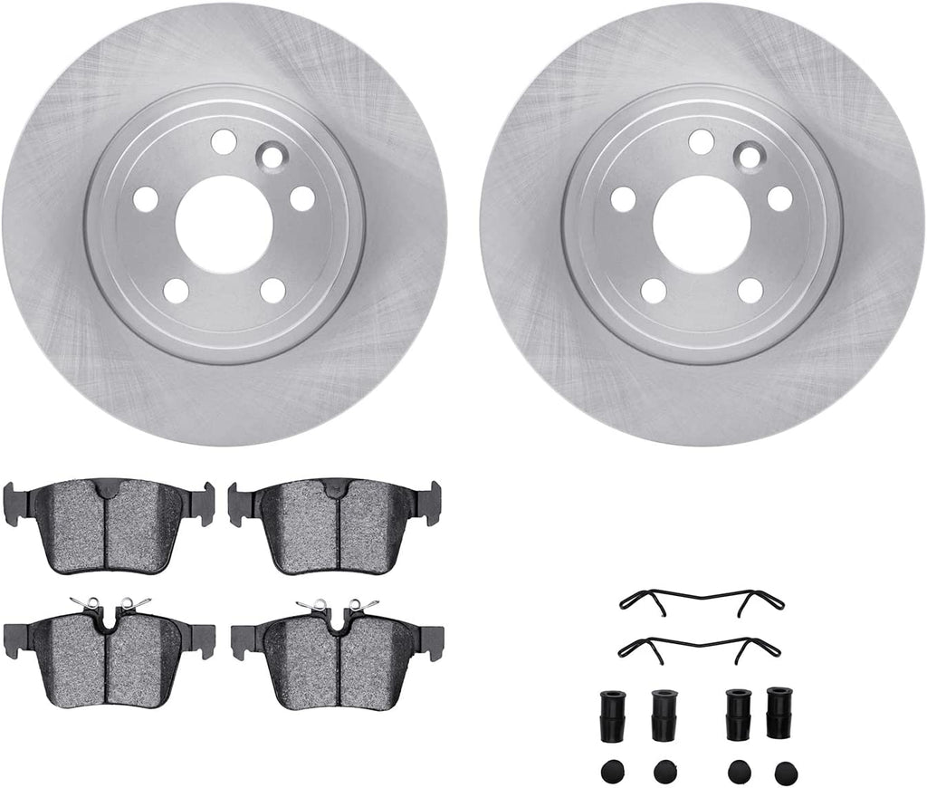 Rear Brake Rotors with 5000 Advanced Brake Pads Includes Hardware 6512-11163