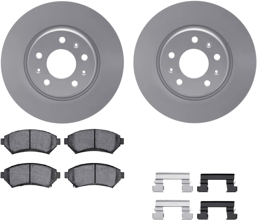 Front Geospec Brake Rotors with 5000 Advanced Brake Pads Includes Hardware 4512-46064