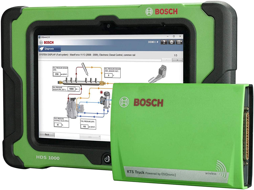 Automotive Tools 3824A Esi[Truck] Professional Heavy Duty and Commercial Vehicle Diagnostic Solution with HDS 1000 Tablet and Wireless VCI