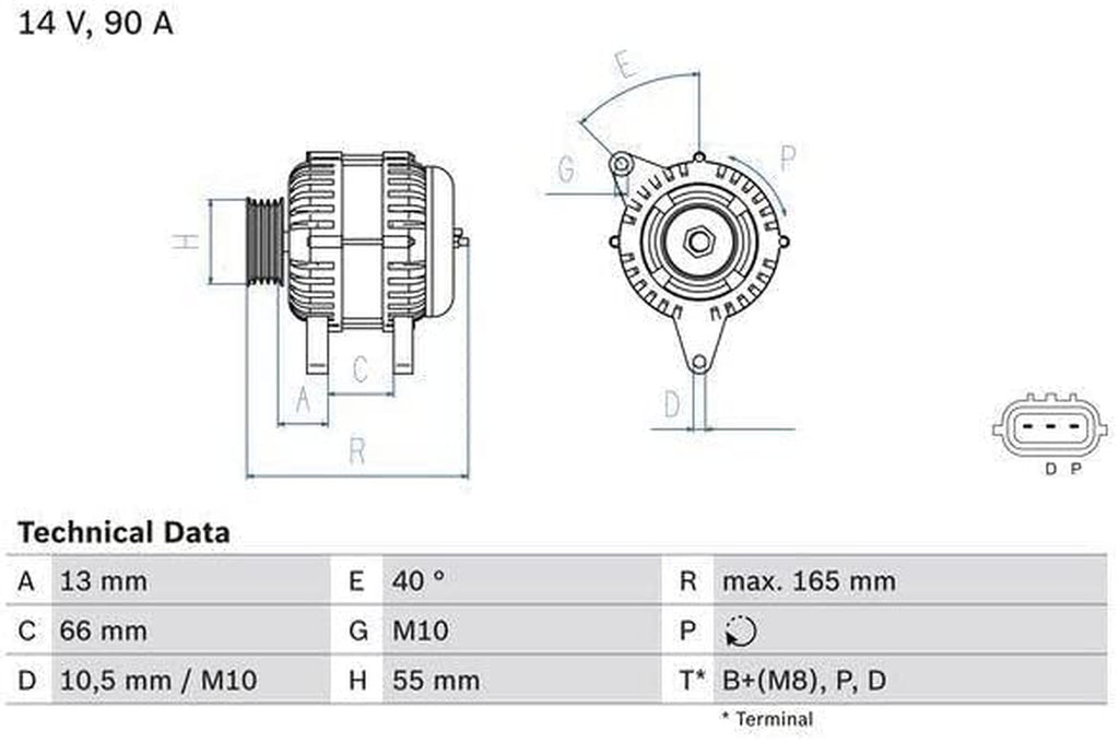 0 986 082 430 Alternator