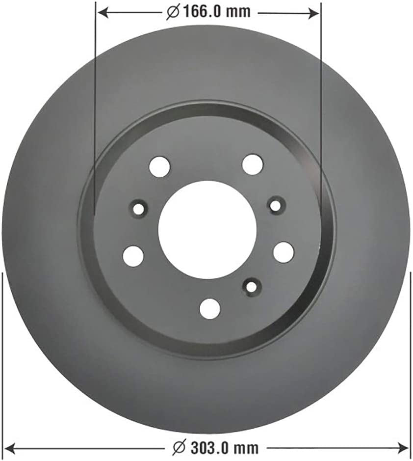 Brakes 2144064GY Antiox Coated Front Brake Rotor Automotive Vehicle Replacement Part for Buick Lucerne, Impala, Impala Limited, & Monte Carlo