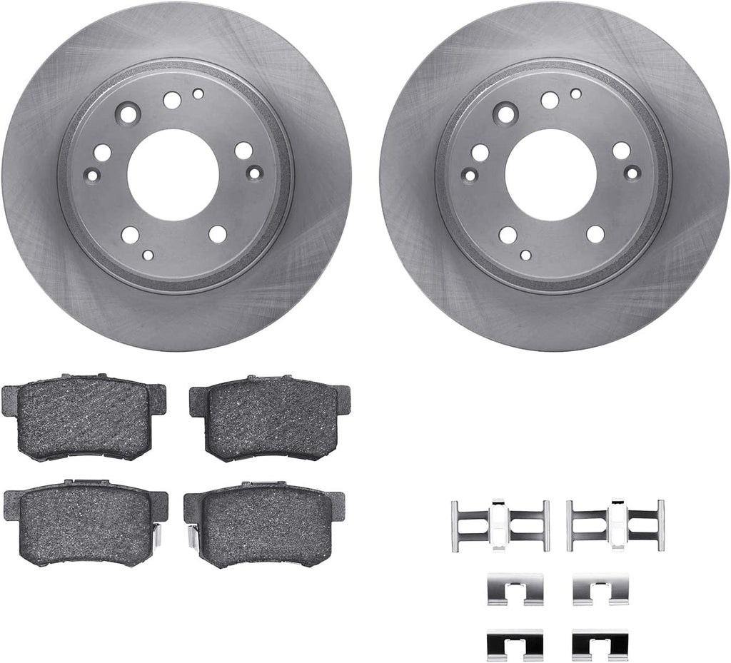 Rear Brake Rotors with 5000 Advanced Brake Pads Includes Hardware 6512-59336
