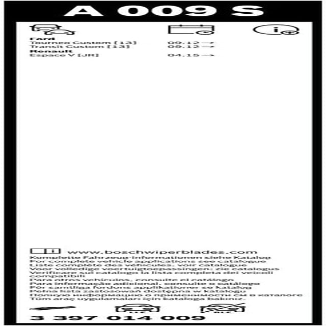 Wiper Blade Aerotwin A009S, Length: 750Mm/700Mm – Set of Front Wiper Blades - Only for Left-Hand Drive (EU)