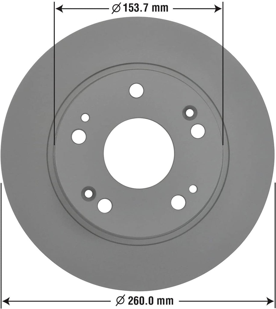 GYD537 Premium Ceramic Automotive Rear Disc Brake Pads Set and 212512GY Truck and SUV Premium Antiox Coated Rear Brake Rotor
