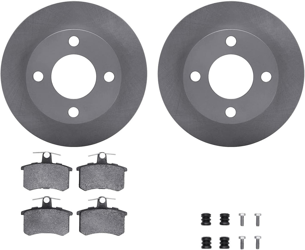 Rear Brake Rotors with 5000 Advanced Brake Pads Includes Hardware 6512-73148