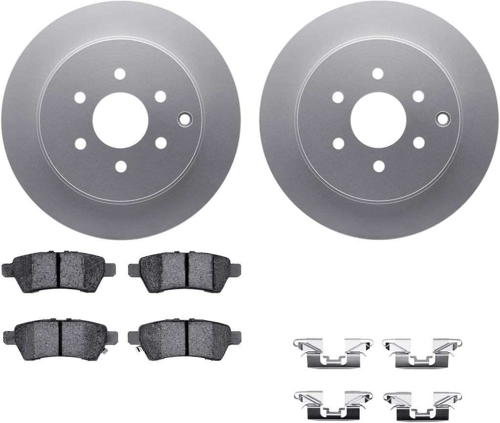 Rear Geospec Brake Rotors with 5000 Advanced Brake Pads Includes Hardware 4512-67135