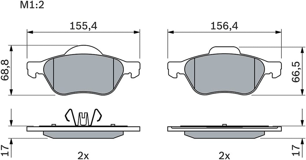0 986 494 439 Brake Pad Set